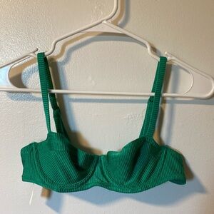 aerie Green Unlined Underwire Bikini Top (32B)